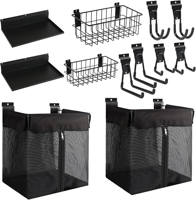 Slatwall Baskets with Zipper, Wall Storage Organizer by CraftyourworldwithUs