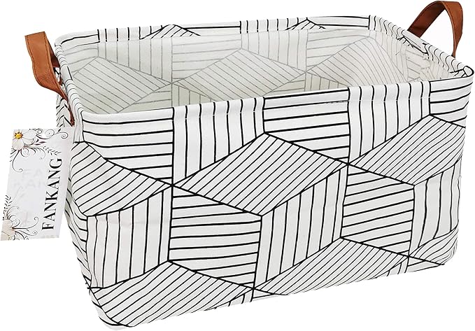 FANKANG Storage Basket, Nursery Hamper Canvas Laundry Basket Foldable by FANKANGStorageBasket