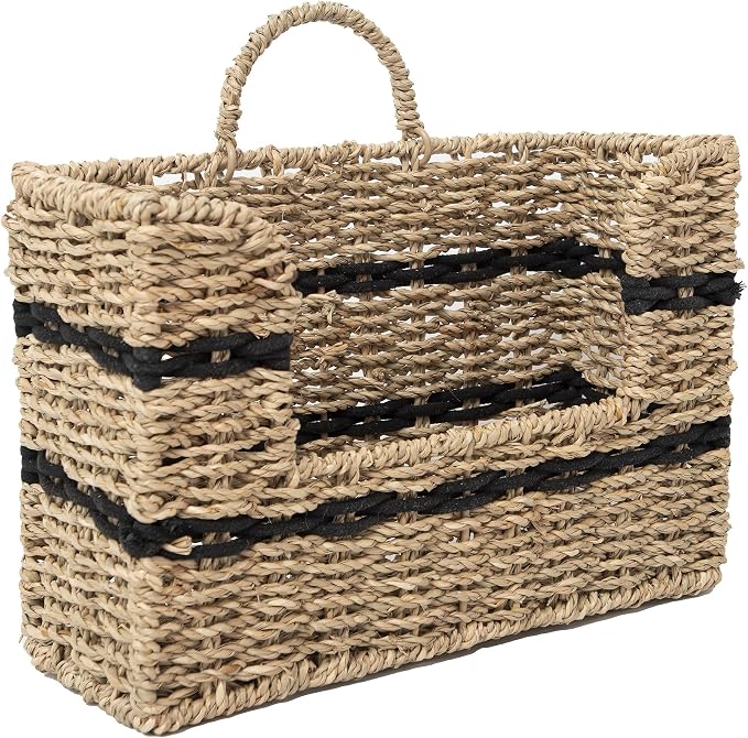 Handmade Seagrass Woven Hanging Basket by QingtuHome