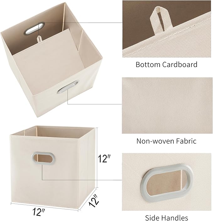 MAX Houser 6 Pack Foldable Fabric Storage Bins - Image 3