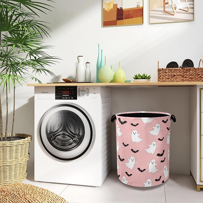 Bat Ghost Laundry Basket, Halloween Foldable Oxford Cloth Tote Bag Laundry - Image 8