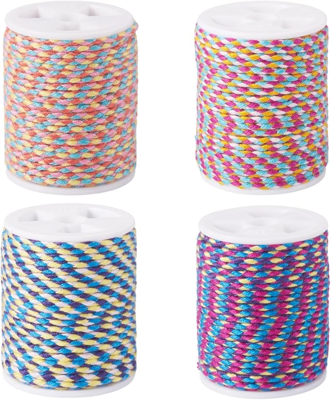 51.6 Feet Handmade Twine Braided Cord 1.5mm Ethnic Macrame Polycotton Rope by Sparkeads