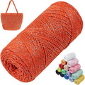 Sparkle Macrame Cord 1.5mm x 306 Yards Cotton Glitter Yarn by LEREATI