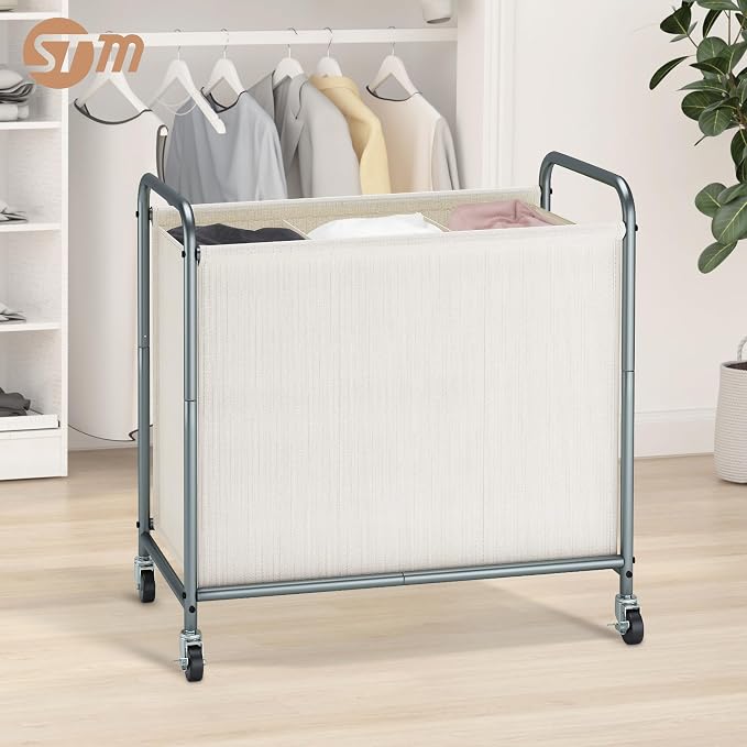 STORAGE MANIAC Rolling Laundry Hamper, 165L Laundry Basket - Image 6