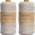 2 Skeins of 4mm X 80m Single Strand Macrame Cord Handmade Decorations Softer by Likeecords