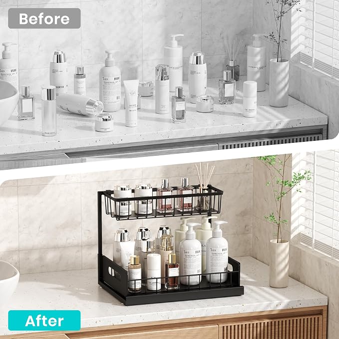 FUNFERY 2 Pack Under Sink Organizers and Storage, Pull-Out Cabinet Organizer - Image 5
