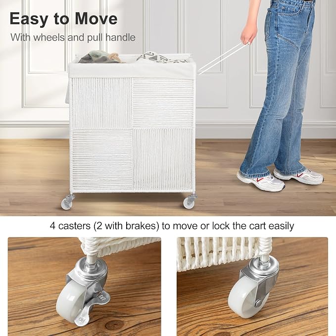 WOWLIVE Double Laundry Hamper - Image 7