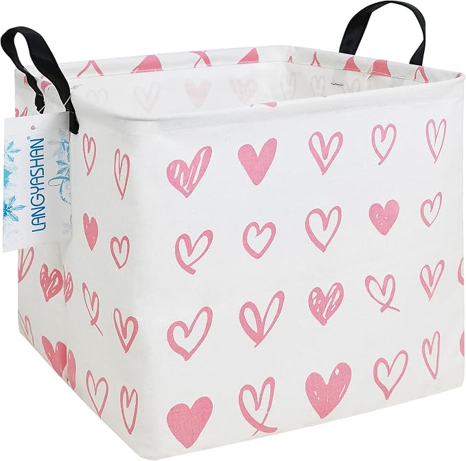 LANGYASHAN Square Storage Baskets Waterproof Canvas Children Laundry Nursery by LANGYASHAN