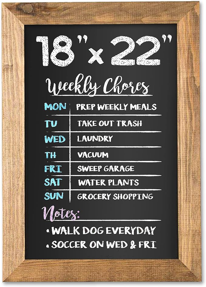 Ilyapa Rustic Wooden Magnetic Kitchen Chalkboard Sign by Ilyapa