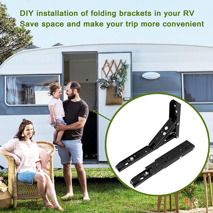 Folding Shelf Brackets Hinges 2 Pcs, Drop Leaf Hinges, Wall Drop Leaf Table - Image 6