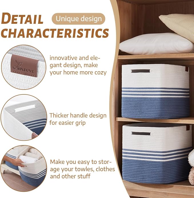 Storage Baskets, 42L*2 Pack Storage Baskets - Image 3