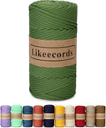 4mm Polyester Braided Macrame Cord 140Yards /426Feet, Elastic Yarn by Likeecords