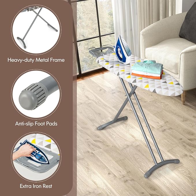 COSTWAY Ironing Board Full Size, Foldable Iron Stand - Image 5