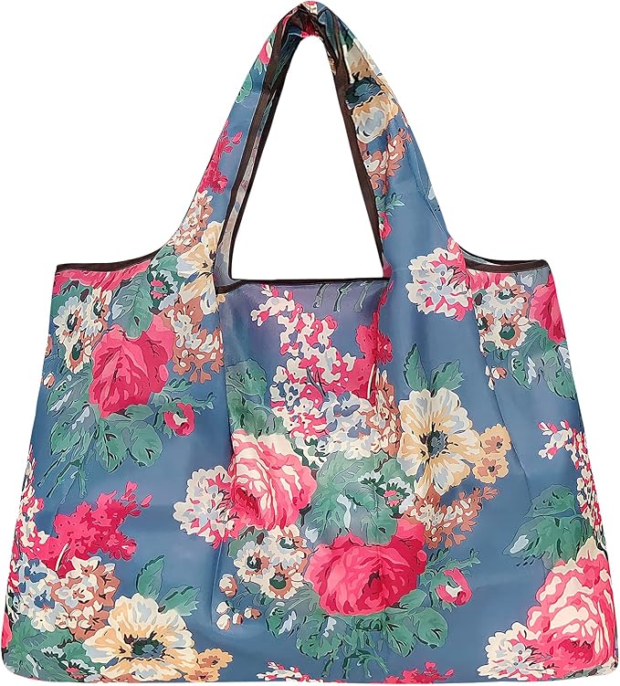 allydrew Large Foldable Tote Nylon Reusable Grocery Bag - Image 3