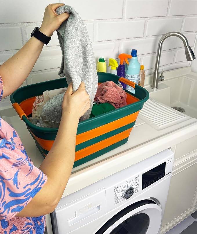 SAMMART Collapsible Plastic Laundry Basket - Image 4