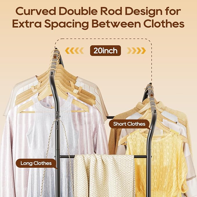 TigerParty Double Rods Clothes Rack - Image 3