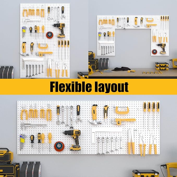 Peg Board, 8 Pack Metal Pegboard Panels - Image 5