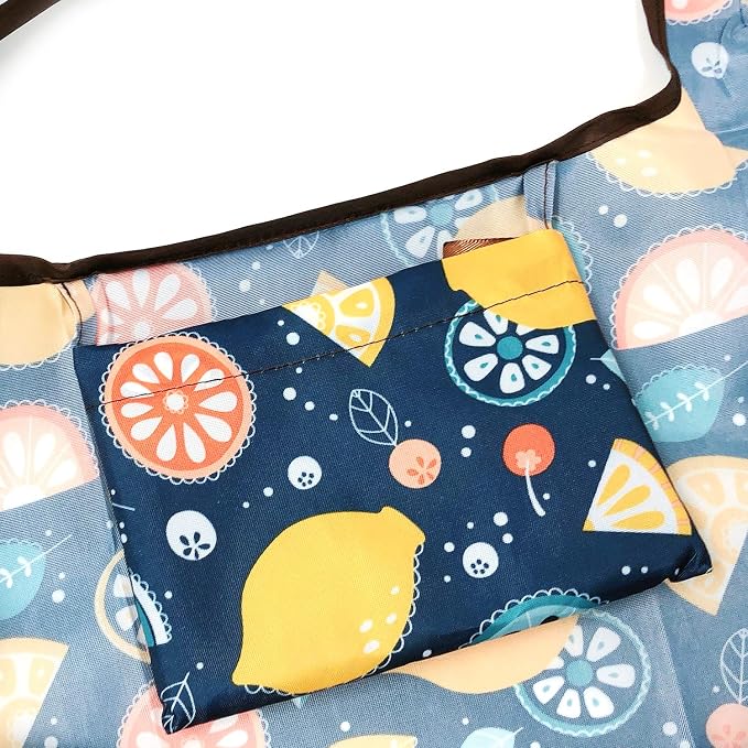 allydrew Large Foldable Tote Nylon Reusable Grocery Bags - Image 2