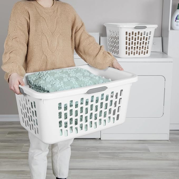Large Plastic Laundry Basket by Unknown