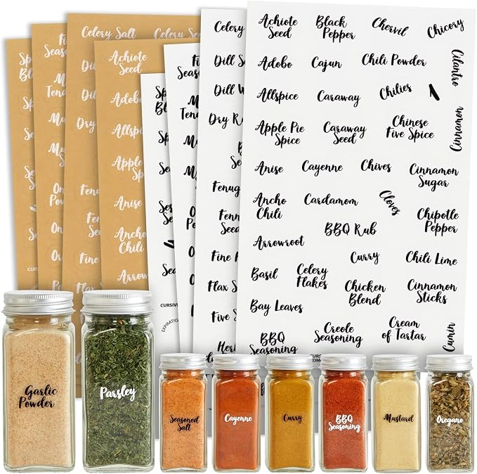 Talented Kitchen Spice Labels Stickers by TalentedKitchen
