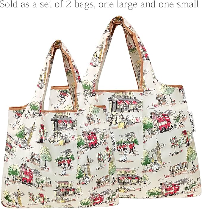 allydrew Large Foldable Tote Nylon Reusable Grocery Bag - Image 5
