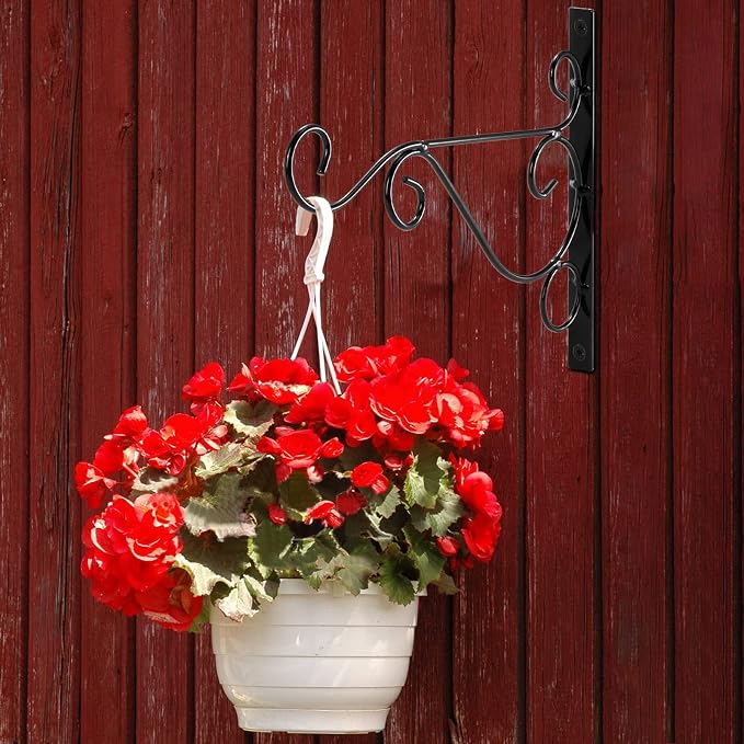 Fasmov 6 Pack Hanging Plant Brackets, Wind Chimes, Ornaments - Image 6