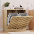 Smuxee Double Tilt Out Laundry Hamper Cabinet, Hidden Laundry Cabinet by Smuxee