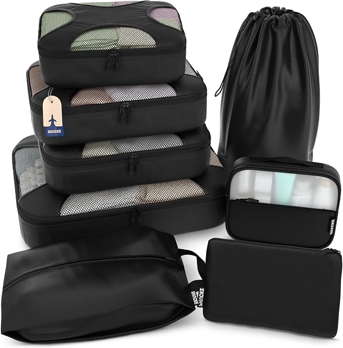 Shacke Packing Cubes for Travel 5 Set by Shacke