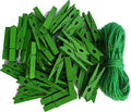 1.9 Inch Green Wooden Clips by Unknown
