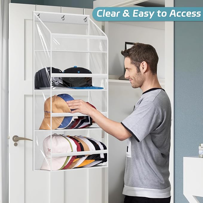 AOODA Clear Over the Door Hat Racks - Image 5