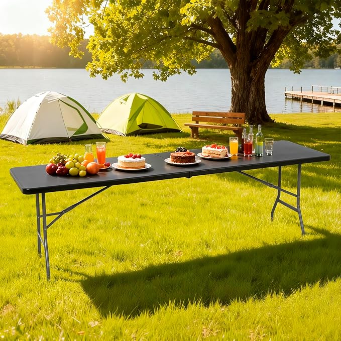 HKLGorg Folding Table, Heavy Duty Plastic Folding Utility Table Indoor Outdoor - Image 4