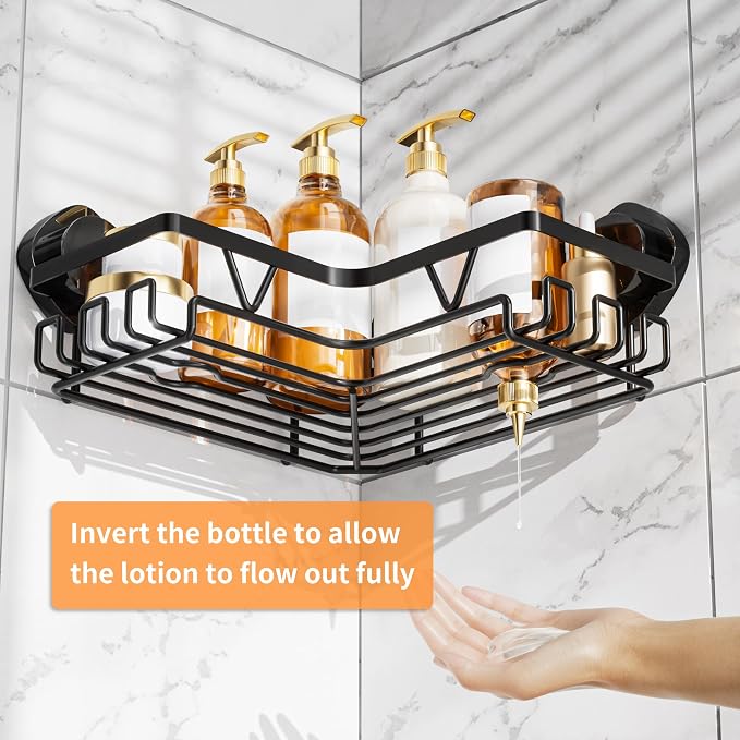 KEGII Corner Shower Caddy Suction Cup, Corner Shower Shelves - Image 4