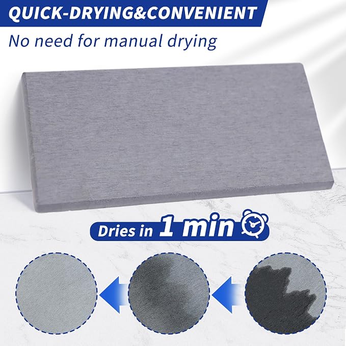 Kitchen Sink Organizer with Instant Drying Stone, Dish Sponge Holder - Image 2
