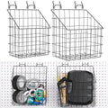 meekoo 2 Pcs Pegboard Baskets 12.4 x 7.5 x 12.8'', Peg Board Organizer by meekoo
