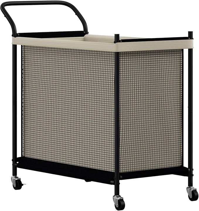 Laundry Hamper with Wheels, Laundry Basket with Removable and Washable Liner Bag by Furshus