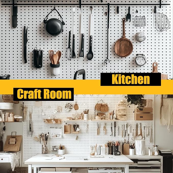 Peg Board, 8 Pack Metal Pegboard Panels - Image 9