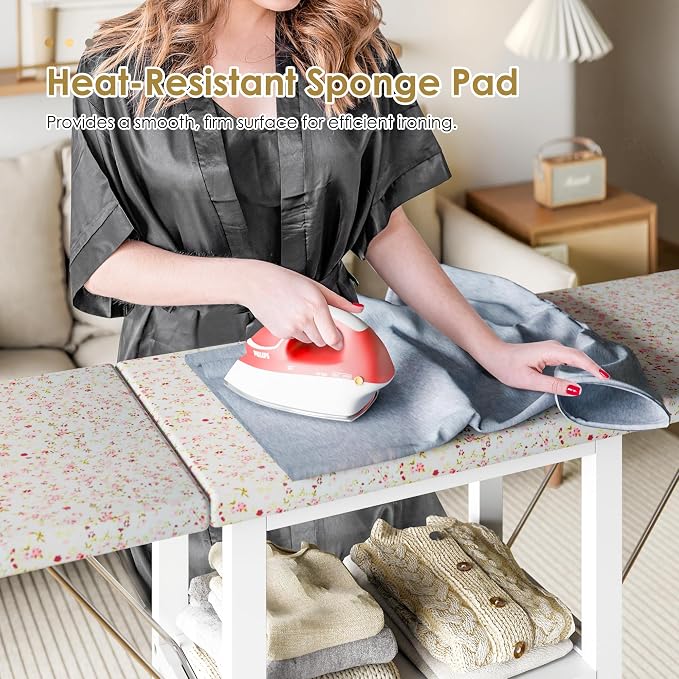 Ironing Board with Storage Cabinet, Folding Ironing Board with Extra Storage - Image 3
