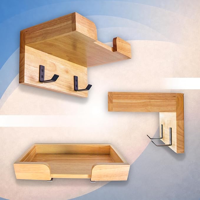 Solid Wood Ironing Board Hanger Wall Mount - Image 6