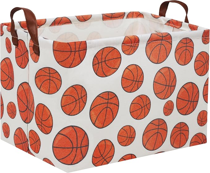 HIYAGON Rectangular Basketball Basket Kids Gift Basket Baby Toy Storage Bin by HIYAGON