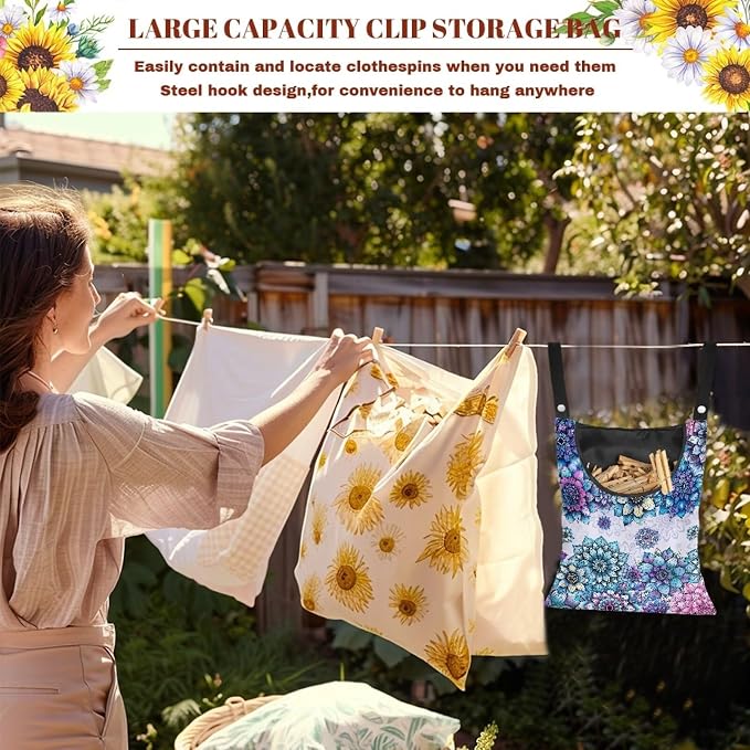 Mandala Clip Storage Bag Multi Purpose Clothespin Storage Organizer - Image 5