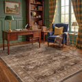Boho Taupe Brown 5x7 Living Room Rug by HazoHaus