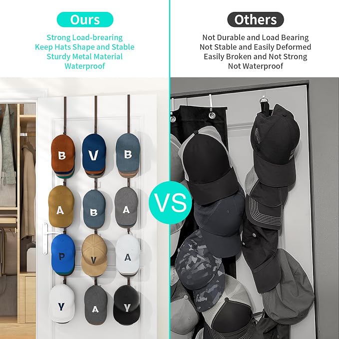 HapiRm Over Door Hat Rack - Image 3