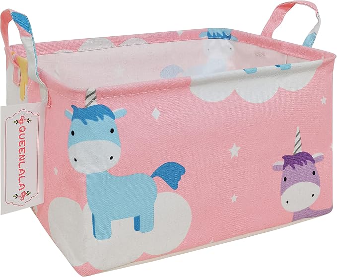 QUEENLALA Rectangular Laundry Hamper/Foldable Nursery Laundry Basket by QUEENLALA
