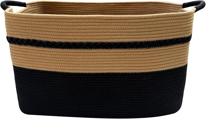 Extra large laundry basket woven from natural cotton rope - Image 9