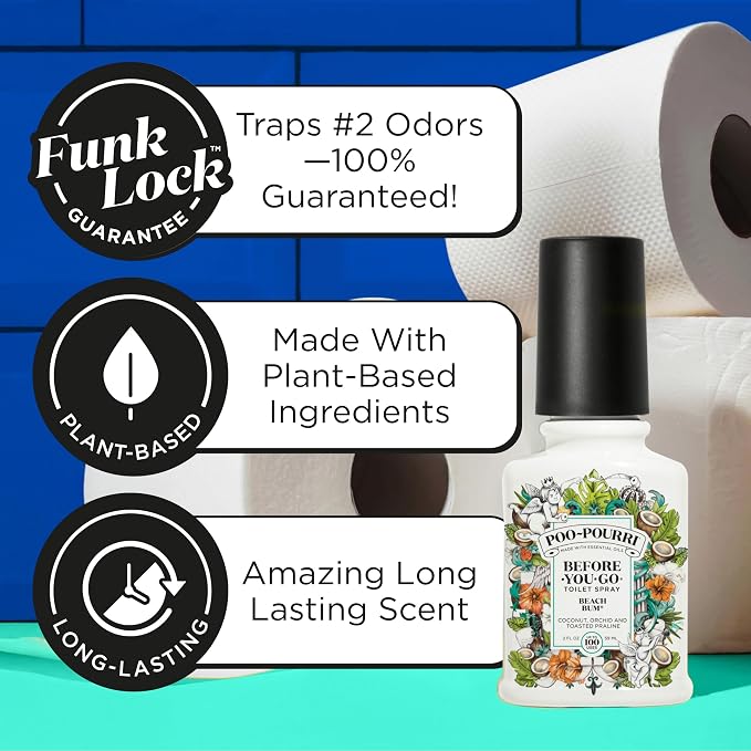 Poo-Pourri Before-You-Go Toilet Spray, Beach Bum, 2 Fl Oz, Bathroom Odor - Image 2