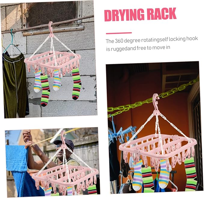 Plastic Clip Drying Rack Rotating Hook - Image 8