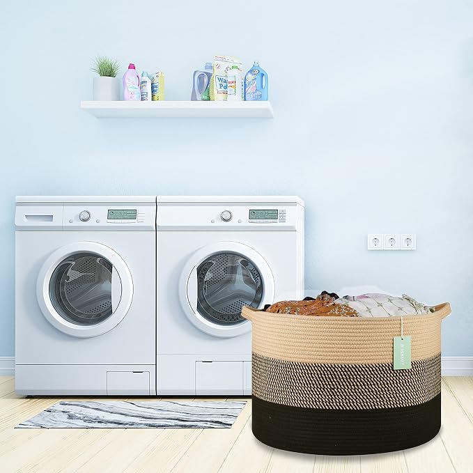 Extra Large Blanket Basket 87L, Laundry Hamper, Baby Nursery Hamper - Image 8
