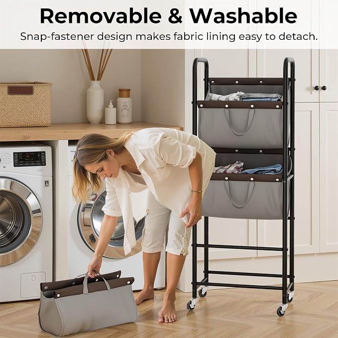 GRANNY SAYS 3 Tier Laundry Sorter, Laundry Hamper - Image 3