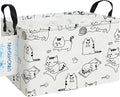LANGYASHAN Rectangular Storage Bin Collapse Canvas Fabric Cartoon Storage Basket by LANGYASHAN