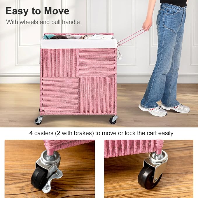 WOWLIVE Double Laundry Hamper - Image 7
